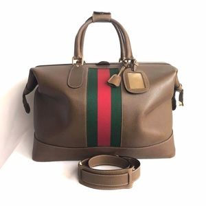❌SOLD❌GUCCI VINTAGE WEB TRAVEL BAG